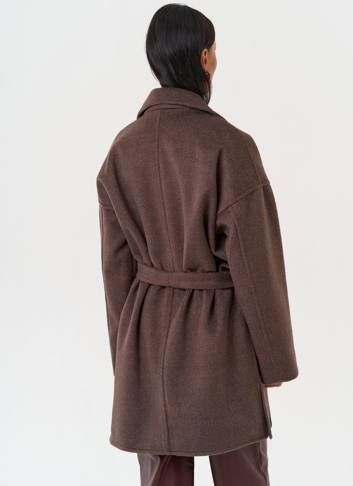 Двубортное женское пальто