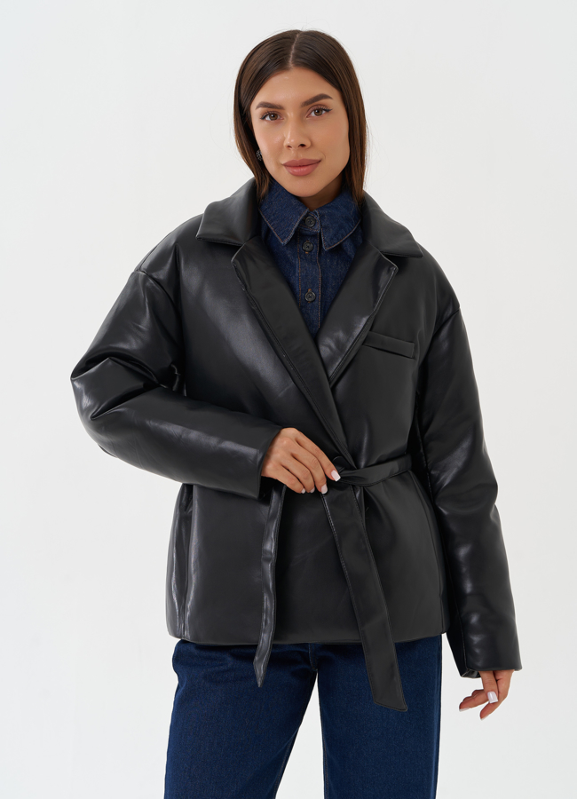 Утепленная куртка с эко мехом модель № 27988 универмаг малина