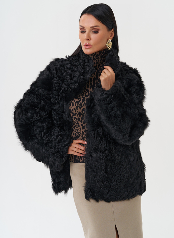 Женская двухсторонняя натуральная дубленка