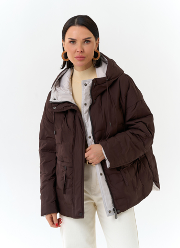 Женская двухсторонняя куртка с капюшоном