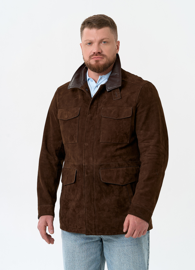 Мужская куртка из натуральной замши модель № 32744 универмаг малина