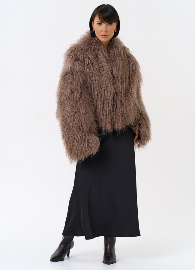 фото Короткая шуба из ламы модель № 31781