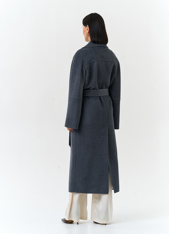 Женское пальто с английским воротником модель № 32577 в рассрочку