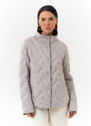 Женская куртка с воротником стойкой