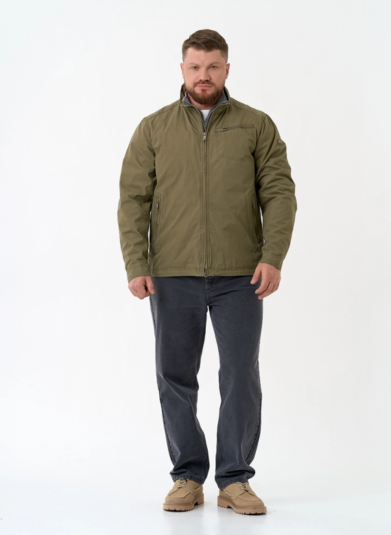 Мужская куртка ветровка с воротником стойкой