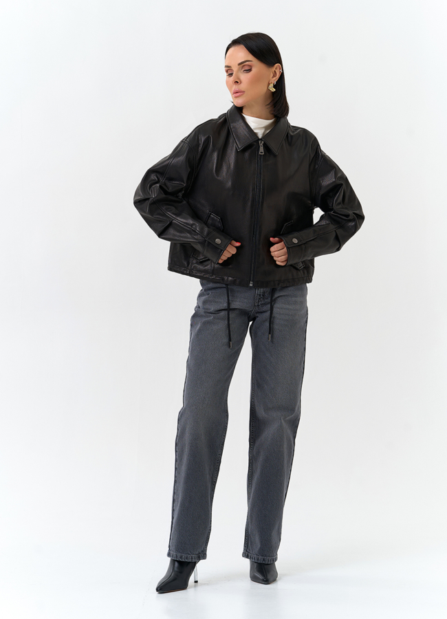 Женская куртка из натуральной кожи модель № 32533 универмаг малина