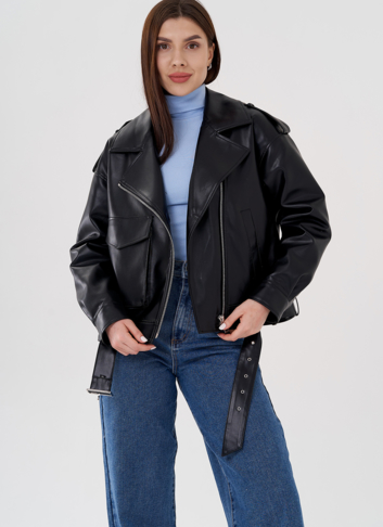 Куртка косуха на утеплении со съемным натуральным мехом