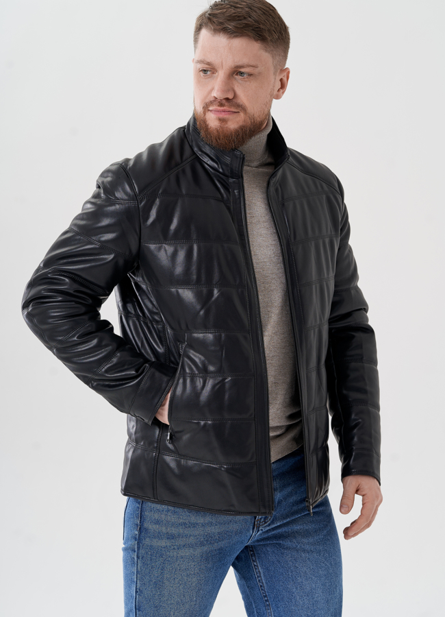 Мужская куртка из эко кожи модель № 24466 в кредит