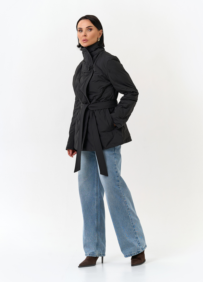 Женская куртка с поясом  модель № 32832 в рассрочку