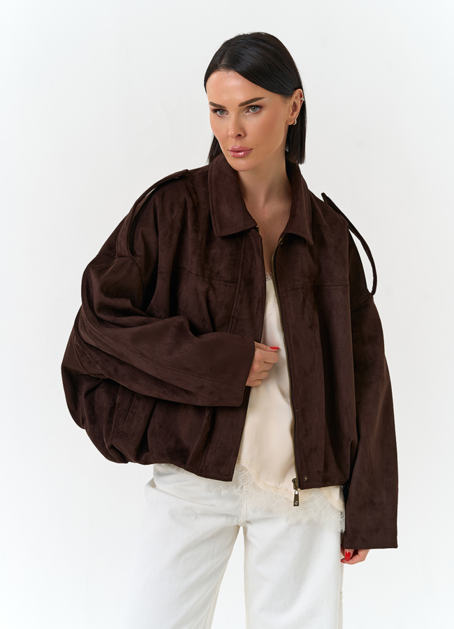 Женская объемная куртка бомбер модель № 33030 универмаг малина