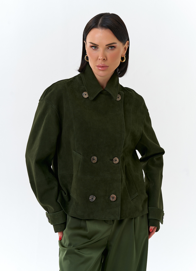 Женская куртка из натуральной замши модель № 32524 универмаг малина