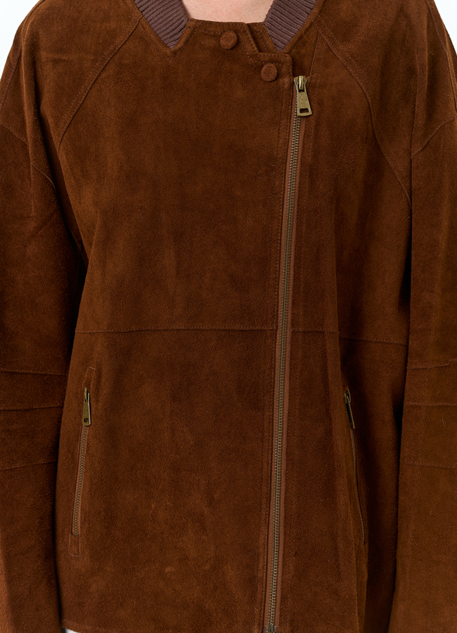 Женская куртка из натуральной замши  модель № 33103 универмаг малина