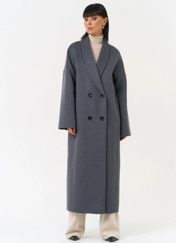 Женское пальто с воротником шаль