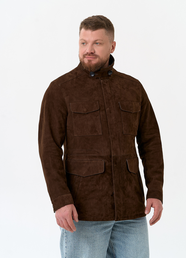 Мужская куртка из натуральной замши модель № 32744 универмаг малина